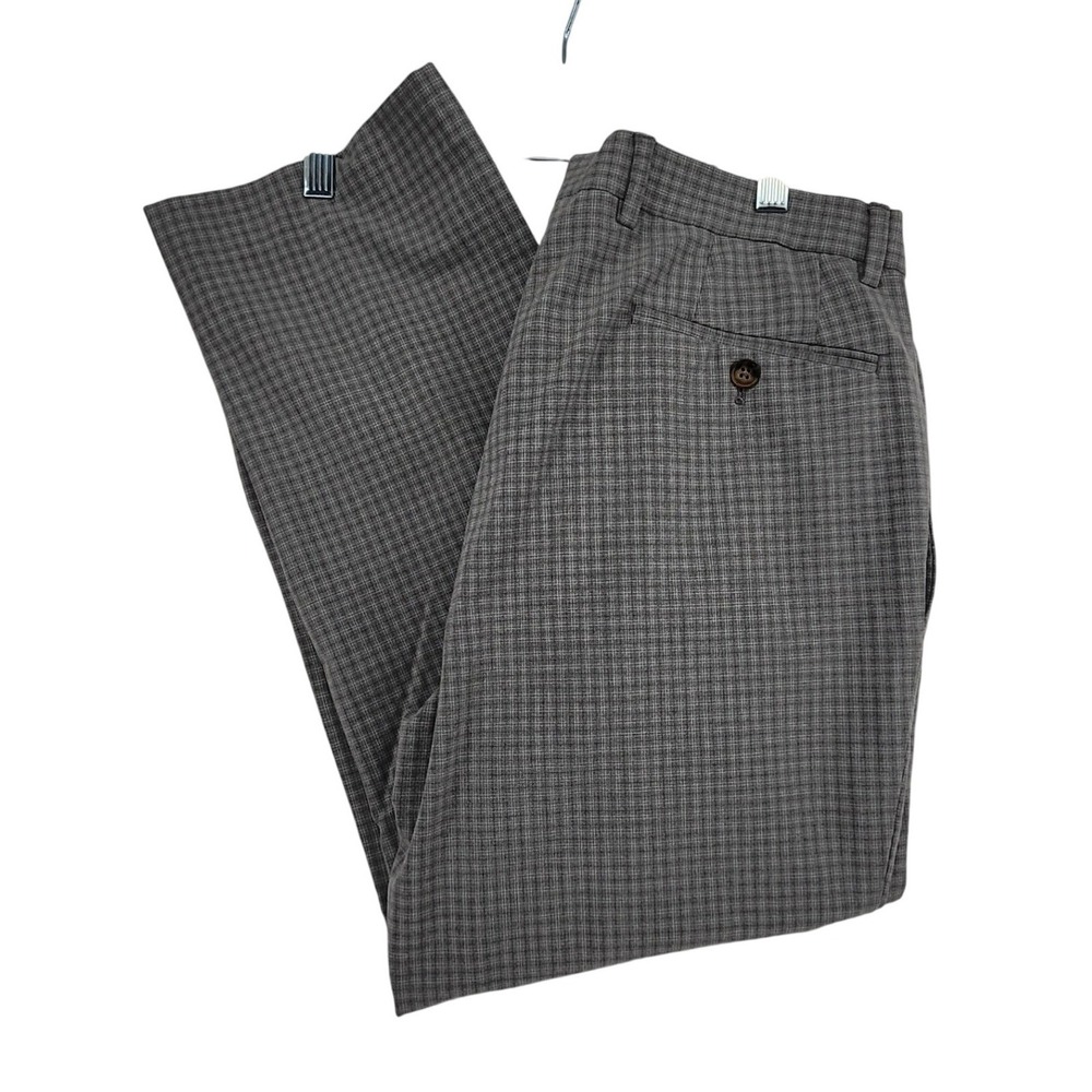 Lauren Ralph Lauren 33x30 Gray Plaid Dress Pants Mens Professional Work Career